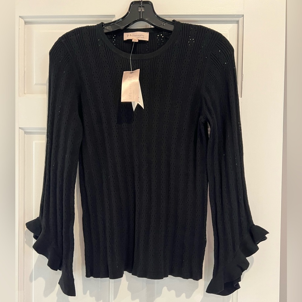 Philosophy Belled sleeve knit top -